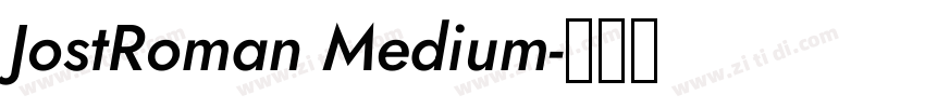 JostRoman Medium字体转换